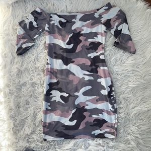 Charlotte Russe- Camouflage Bodycon Dress